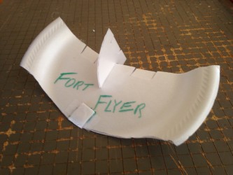 Image of a homemade glider scouts can make in the Aviation program